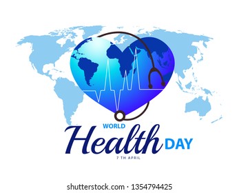 Illustration Of 7 April World Health Day Background.