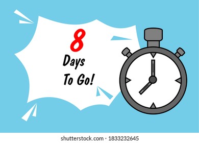 illustration of 8 days to go