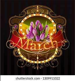 illustration 8 march baner poster design