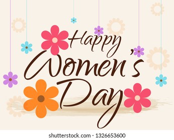 Illustration Of 8 March International Women's Day Background.