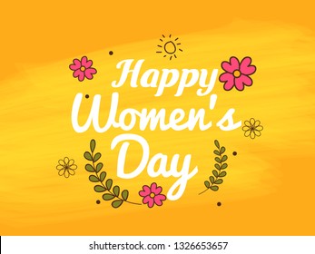 Illustration Of 8 March International Women's Day Background.