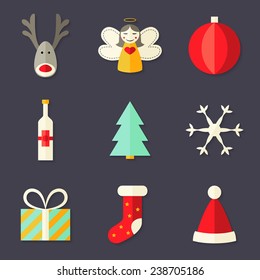 Illustration of 9 Christmas Icons Set 4
