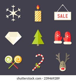 Illustration of 9 Christmas Icons Set 7