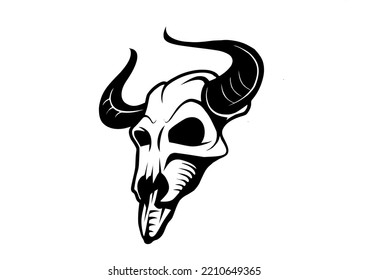 Illustration of a, cattle skeleton