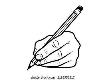 Illustration of a, Drawing Hand