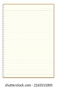 Illustration of A4 vertical format notebook.