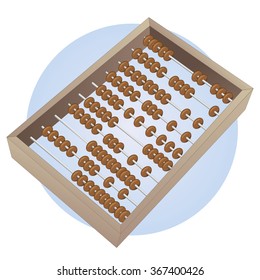 Illustration of an abacus for calculations. Ideal for catalogs, informative and institutional material