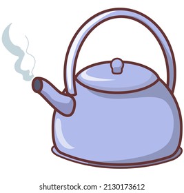 an illustration about alumunium teapot