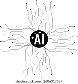 Illustration about artificial intelligence, for design