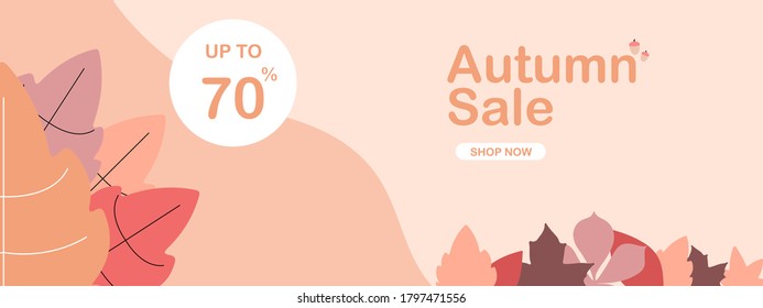 An illustration about banner autumn sale vector design for brochure ui/ux web, banners, card, business and many more 