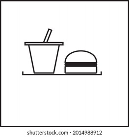 The illustration about burger and the drink