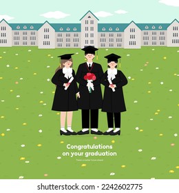 illustration about congratulations on your graduation.