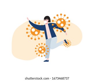 illustration about corona virus can be used for illustrations, icons