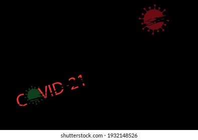 Illustration about covid-21. The idea is suitable for the popular pandemic topic, for scientific and medical prints.