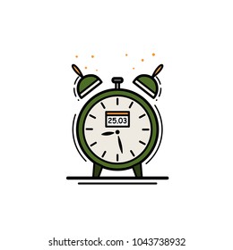 Illustration about Earth hour. Vector flat icon.
