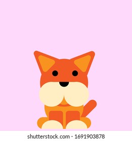 An illustration about flat dog
