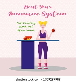 Illustration about healthy eat with a nice vector character.