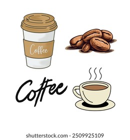 Illustration About Icon Coffee With Natural Colour