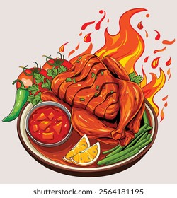 illustration about Indonesian culinary delights