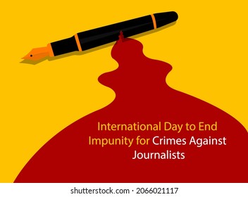 Illustration about International Day to End Impunity for Crimes Against Journalists