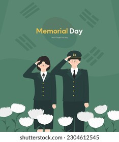 illustration about korean memorial day