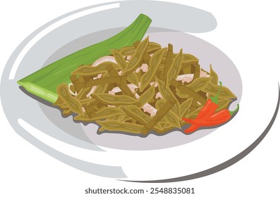 Illustration about Lanna food of Thailand