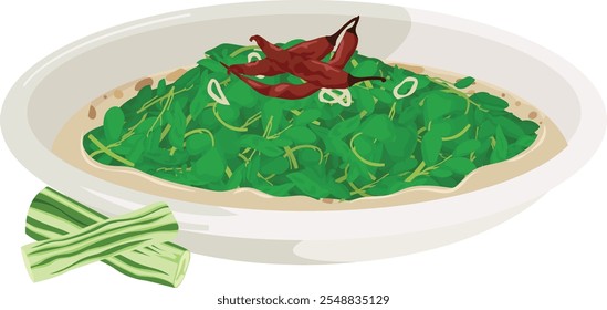 Illustration about Lanna food of Thailand