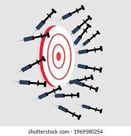 Illustration about not neeb able to end pandemic by mass vaccineation. Coronavirus Vaccines  not able to  achieve its desired result.