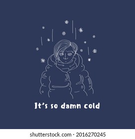 Ilustración de invierno realmente frío