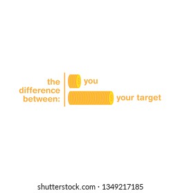 illustration about results, ebitda and target, goals and objectives.