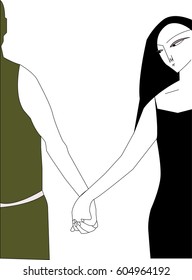 Illustration about sad love