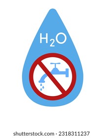 An illustration about saving water resources. The concept of water resources. Protect water resources. Flat illustration