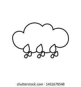 Illustration about Simple of Weather icon bw