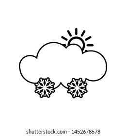 Illustration about Simple of Weather icon bw