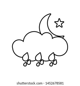 Illustration about Simple of Weather icon bw