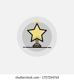 An illustration about star trophy mbe style flat vector