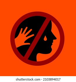 Illustration about stopping violence against woman, child and every person