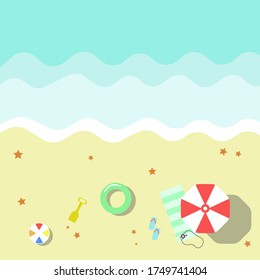 An illustration about Summer time with beach vector design