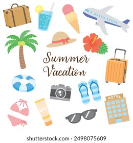 Illustration about summer travel and vaction