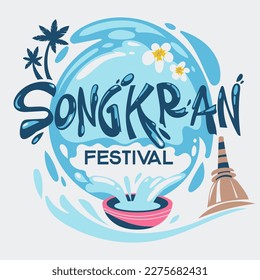 Illustration about the Thai Songkran Festival great for flyer and poster