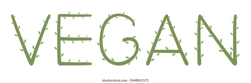 Ilustración sobre veganismo, Ilustración vectorial