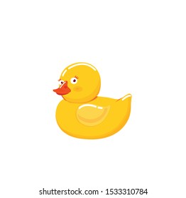 illustration about washing and bathing with a cute little yellow rubber duck