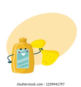 illustration about washing dishes, vector