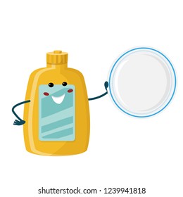 illustration about washing dishes, vector