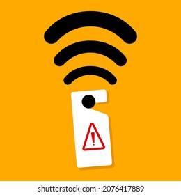 Illustration About Wireless Network Problem Or Internet Outage