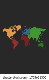 Una ilustración de un vector de mapa mundial