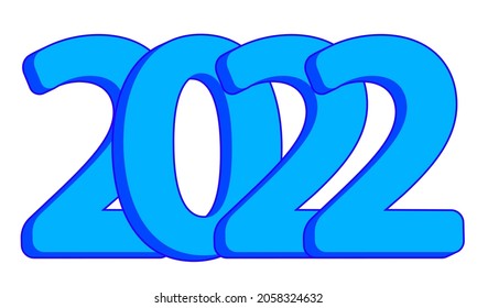 Illustration of the abstract 2022 number