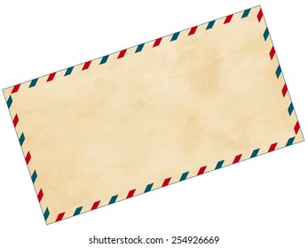 Illustration of the abstract aged airmail envelope