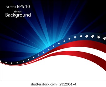 Illustration of abstract American background 