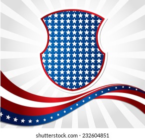 Illustration of abstract American background.